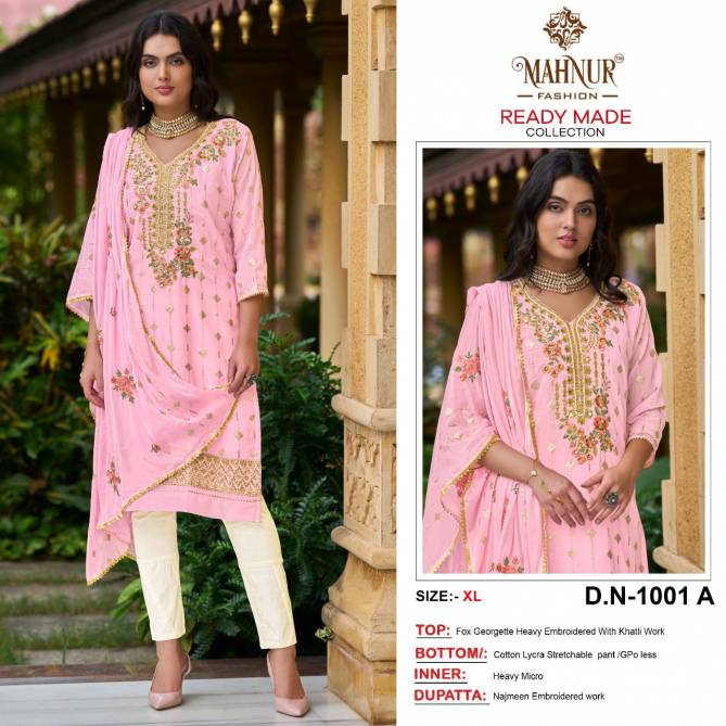 Mahnur M 1001 A And B Fancy Festive Wear Pakistani Ready Made Suit Collection